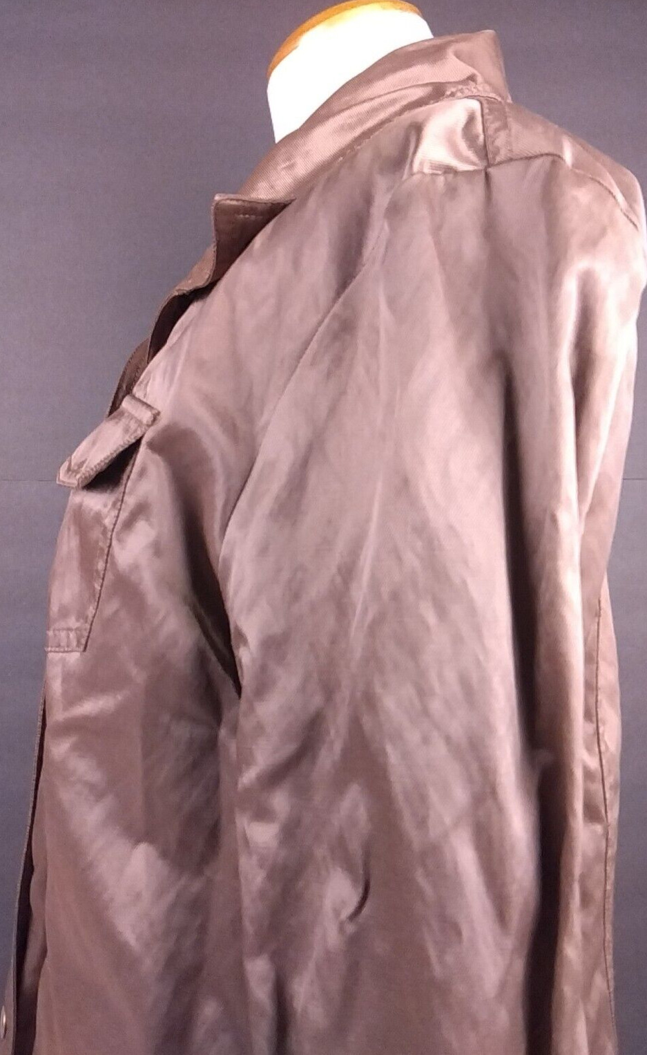 Ruby Red Snap Front Blazer/Jacket Metallic Brown … - image 8