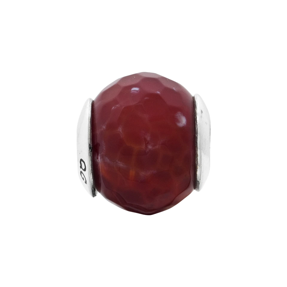 Rot Cracked Achat & Muschel Stein Perlen .925 Sterlingsilber Reflection Beads - Bild 2 von 4