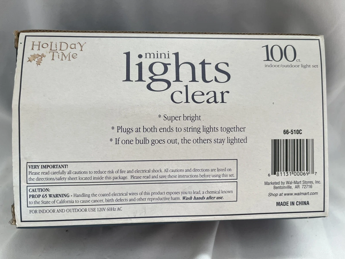 Holiday time 100 clear mini lights deals