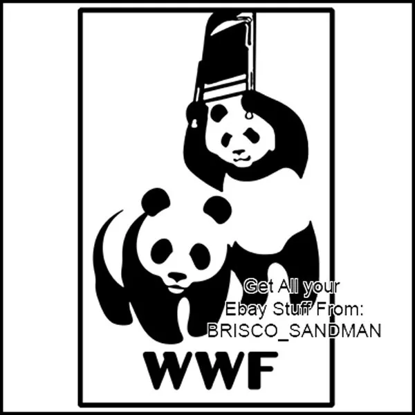 wwf panda steel chair t shirt