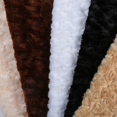 Floral Flower Fluffy Fabric Rose Faux Fur Material Upholstery Craft 100*160CM - Picture 2 of 22