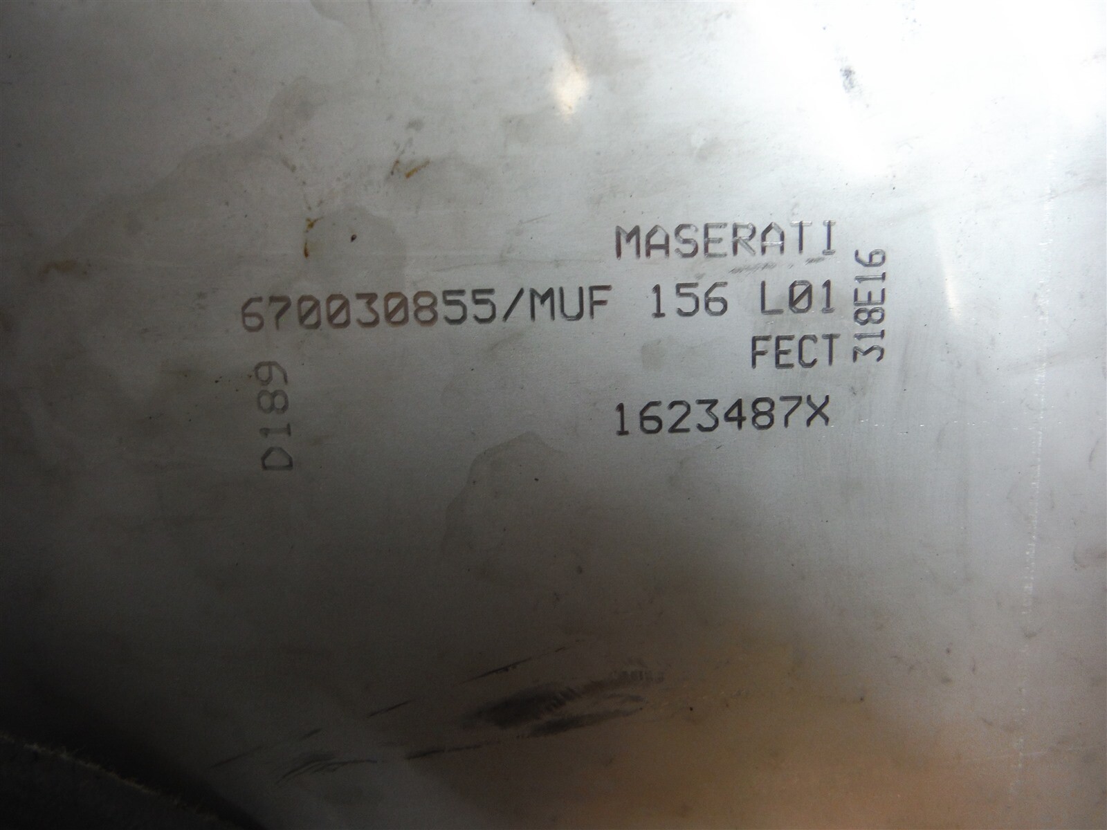 MASERATI GHIBLI DRIVER LEFTREAR EXHAUST MUFFLER WITH PIPE OEM 670030855