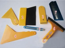 7Pcs Car Sticker Tool Kit Window Tint Accessories Squeegee Film Sticker Scraper