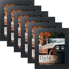 11x14 Basics Picture Frame Black New Picture Frame, Wall Display 6-Pk