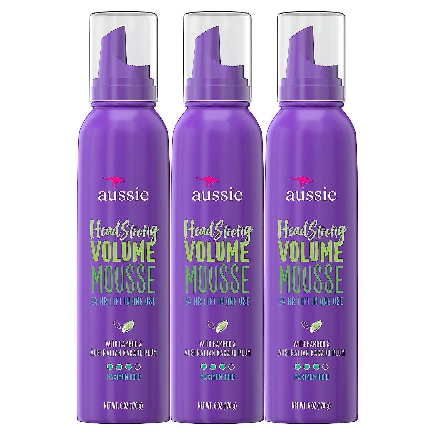 Kakadu Plum & Volume-Boosting Mousse for Fine Hair 6oz Pack of 3-image