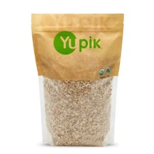Yupik Organic Barley Flakes, 2.2 Lb (35.2 Oz), Non-Gmo, Vegan, Kosher, Steamed,