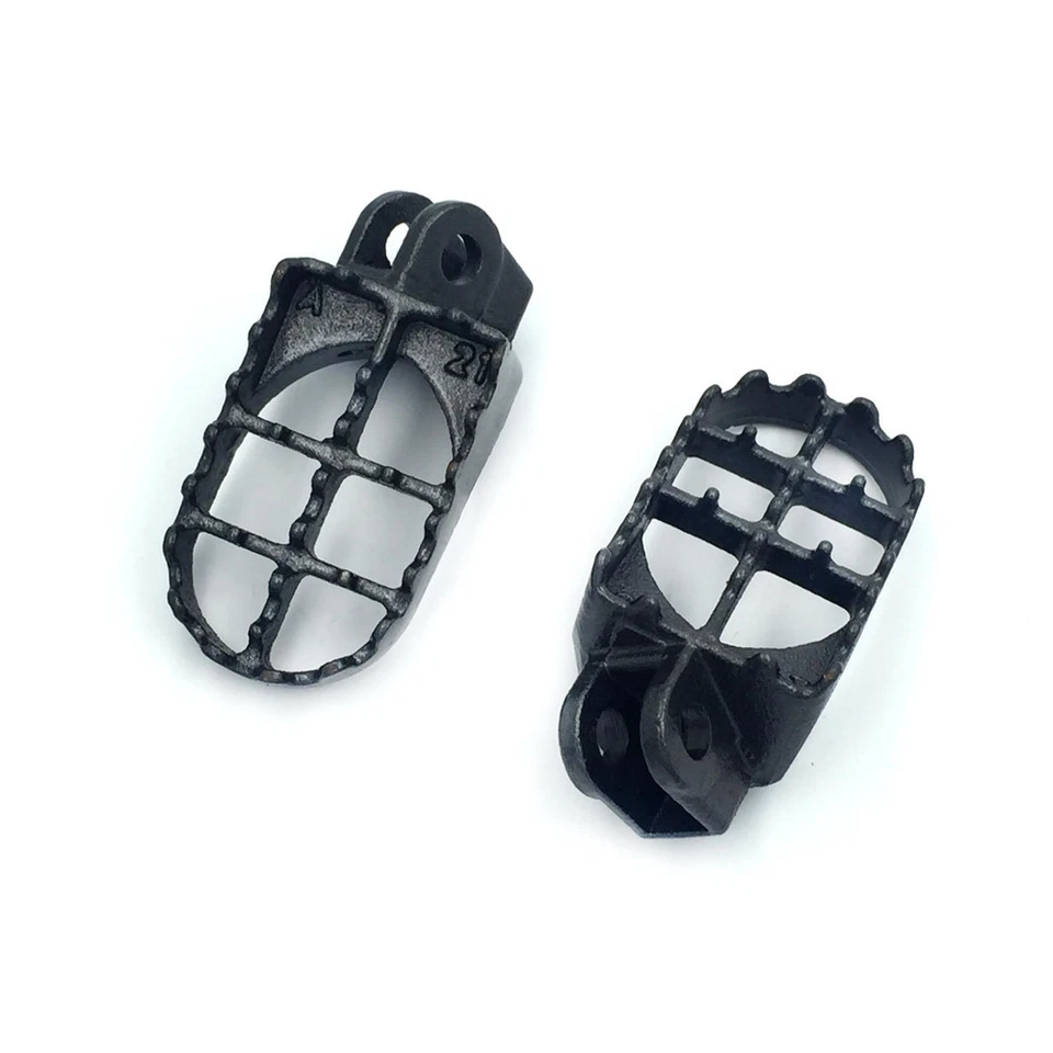 Clavijas de pie negras Gunmetal para Suzuki RM125 250 RMX250 DR-Z Kawasaki KLX400R KX500 Foto 3 de 4