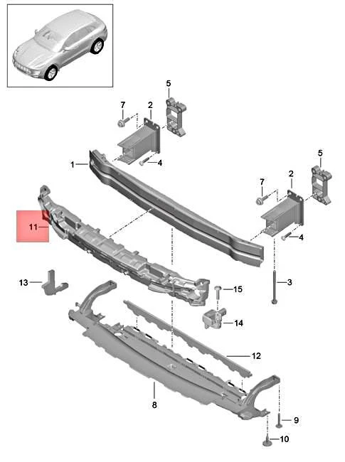 Genuine PORSCHE Macan 95B Plastic Foam Strip 95B807550E | eBay