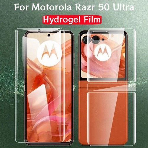 For Motorola Razr 50 Ultra, Hydrogel Soft Film HD Clear 3in1 Screen Protector - 第 1/12 張圖片