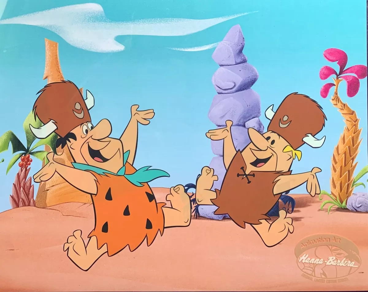 THE FLINTSTONES Fred Barney Animation Art Sericel Cel 14