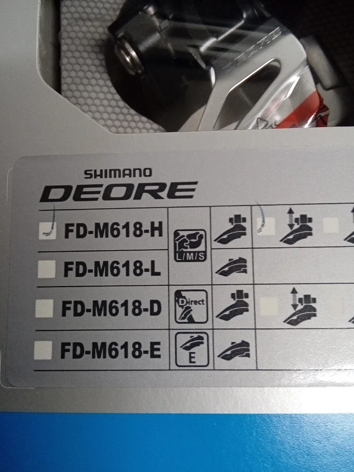 Desviador delantero Shimano Deore FD-M618-H 2X10 2x 10s componente de bicicleta premium #2i2 Foto 3 de 3