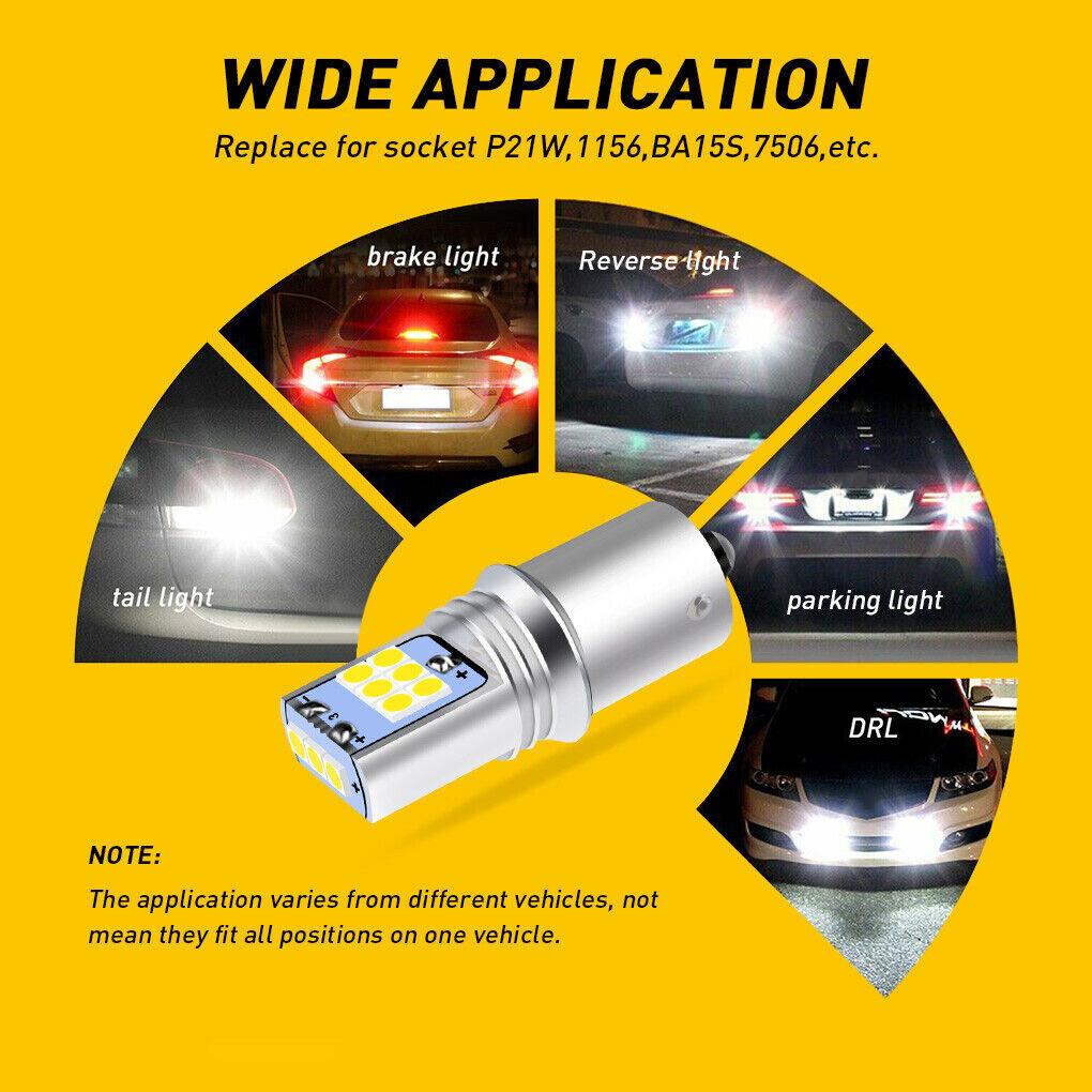 AUXITO 6500K White 1156 Bright 7506 LED Reverse Backup Bulbs - Foto 4