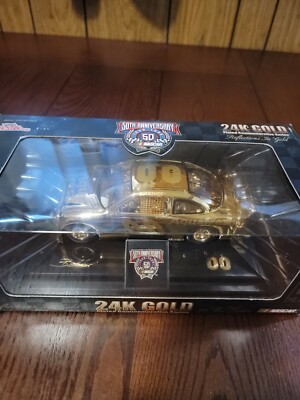 激レアRacing Champions 24K Gold Buckshot RACING CHAMPIONS 24K GOLD PLATED NASCAR 50TH ANNIVERSARY 1:24