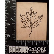 PAPER SOURCE RUBBER STAMPS LARGE MAPLE TREE LEAVES LEAF 1021
