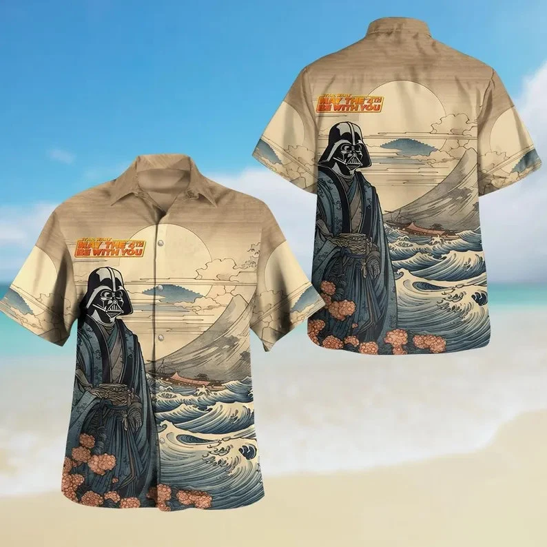 Disney Star Wars Darth Vader Command Japanese Art Hawaiian Shirt