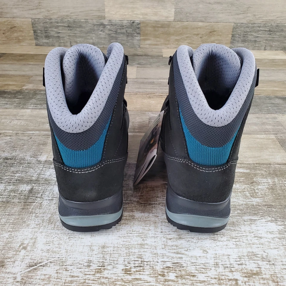 Zapato de Senderismo Lowa Badia GTX Mujer Talla 8 Negro Con Cordones Medio Top Punta Redonda Impermeable Foto 3 de 4