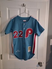 100% Authentic Mitchell & Ness 1972 Phillies Mike Schmidt Jersey Sz 36 Small 