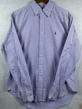 Ralph Lauren Classic Fit Button Down Shirt Purple Check Men s 16 34/35