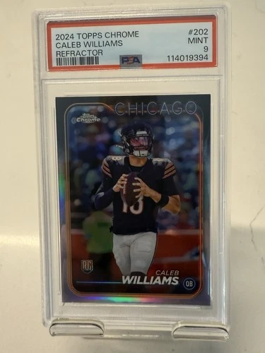 2024 Topps Chrome  Caleb Williams 202 Refractor Prizm Mint PSA 9 Rookie Rc