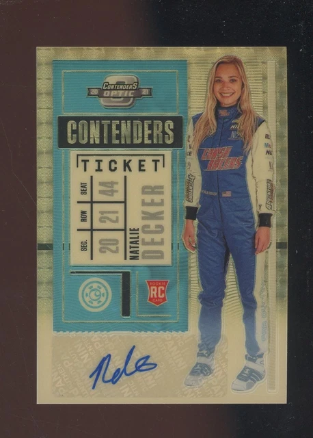 2021 Chronicles Nascar Contenders Optic Natalie Decker RC Gold Vinyl AUTO 1/1