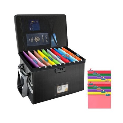 Large Next of Kin Box Organizer with Smart Labels, Fireproof Foldable File Or...