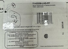 Delta T142339-LHD-PP Modern Shower Only Trim Package - Less Shower Head, Chrome