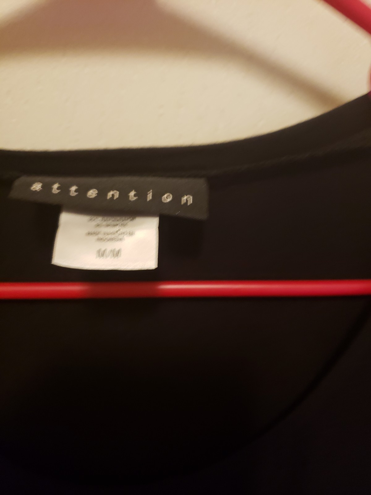 Attention Black Scoup Neck Long Sleeve Knit Top Size M