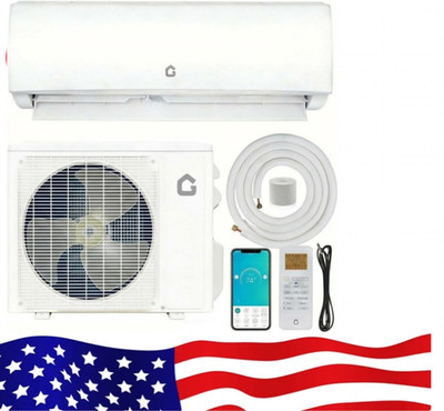 11500 BTU Mini Split AC/Heating System, 115V WIFI Enabled Energy Efficient Mini