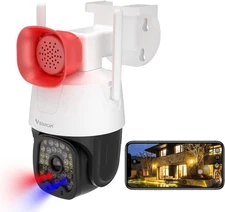 Smart Outdoor Smoke/absence Sound/light Alarm Intelligent Detection LED Camera
