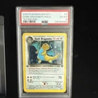 2000 Pokemon Team Rocket First Edition 5 Dark Dragonite Holo Swirl PSA 4