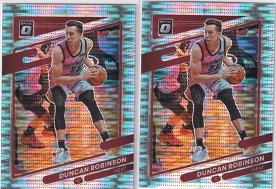 LOT (2) 2021-22 OPTIC PRIZMS PULSAR DUNCAN ROBINSON DETROIT PISTONS PRIZM d3081