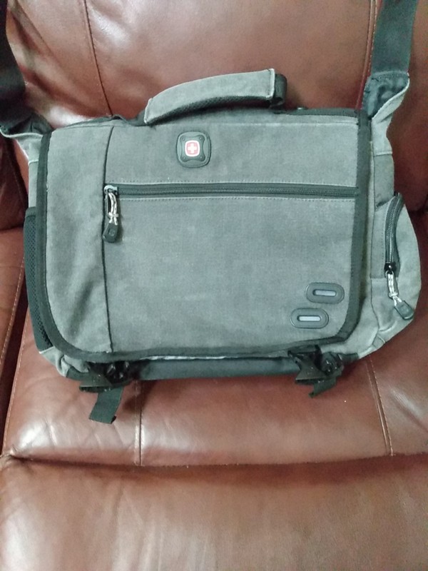 Swiss Gear Zinc Laptop Shoulder Business Computer Canvas Bag Gray