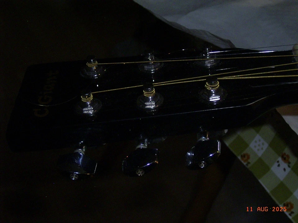6-saitige Westerngitarre C.Giant schwarz mit Gebr.-Lager- u. Rep.-Spuren - Bild 4 von 4