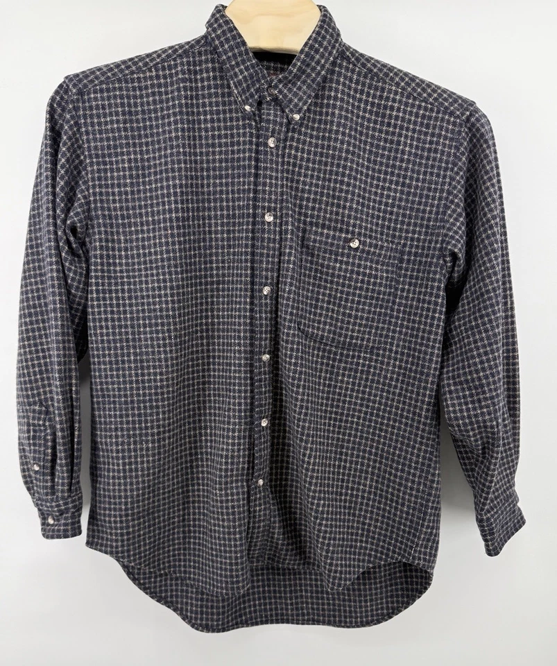 Franela XL a cuadros 100 % algodón abotonada oeste de EE. UU. Marlboro Classics años 90 de colección Foto 3 de 4