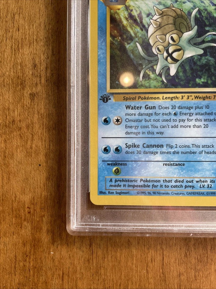 1999 Pokémon Fossil Omastar 40 1st Edition PSA 10 - Image 3 of 4
