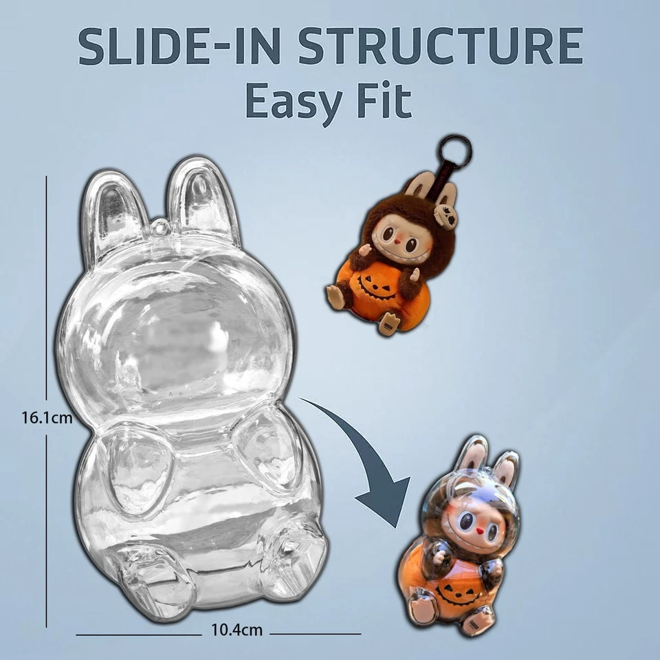 Pumpkin Style Acrylic Display Box with Cover | Clear Figures Display Case - Image 2 of 4