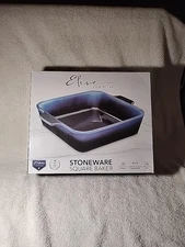 Elise For Elise Stoneware Square Baker Casserole Dish 11" X 9.5 X 3"