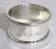Vintage sterling silver napkin ring. Birmingham 2002 . By K M Silver 