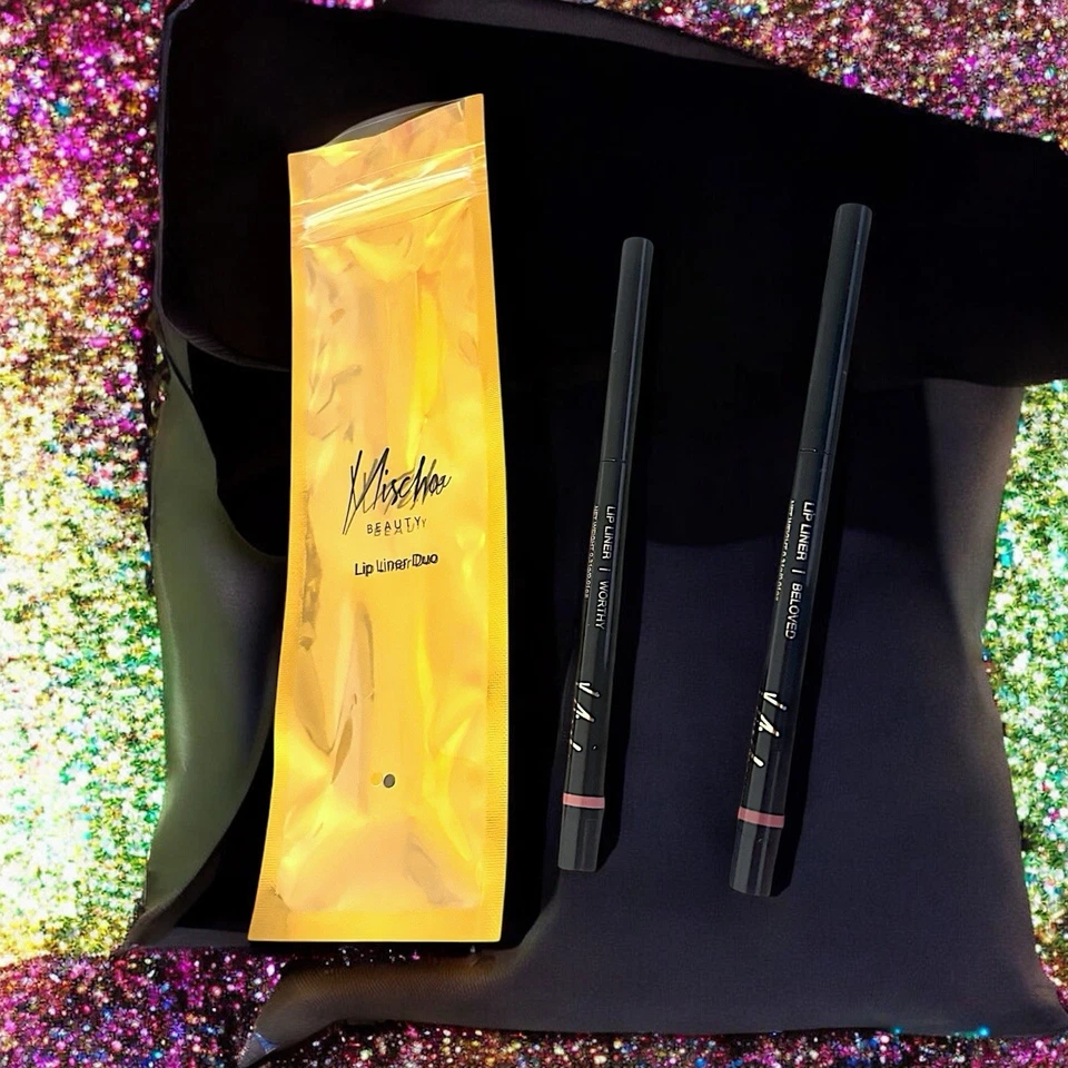 MISCHO BEAUTY LIP LINER DUO IN WORTHY & BELOVED BRAND NEW IN PACKAGE MSRP $27 - Image 3 of 4