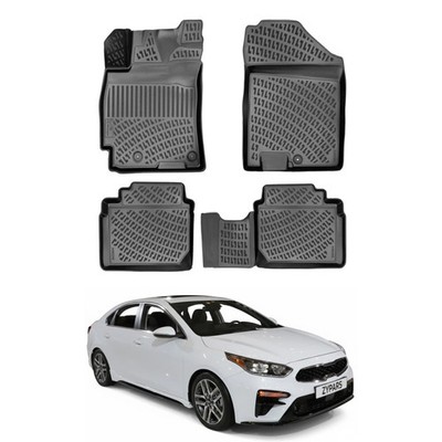 Fußmatten Automatten für Kia Forte 2019-2023 Limousine TPE Allwetter