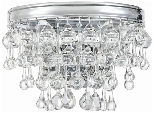 Crystorama Calypso Chrome 10 1/2" Wide Crystal Wall Sconce - Picture 1 of 6