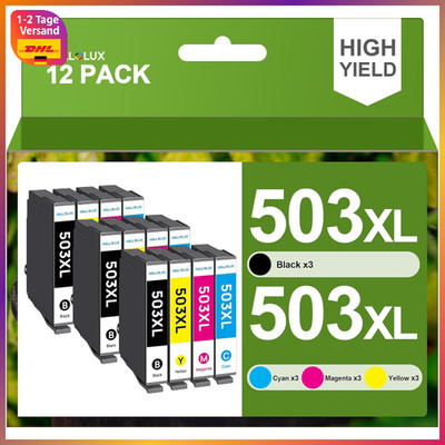 Druckerpatronen Multipack 503XL kompatibel für Epson XP-5200 WF-2960DWF 12 Stück
