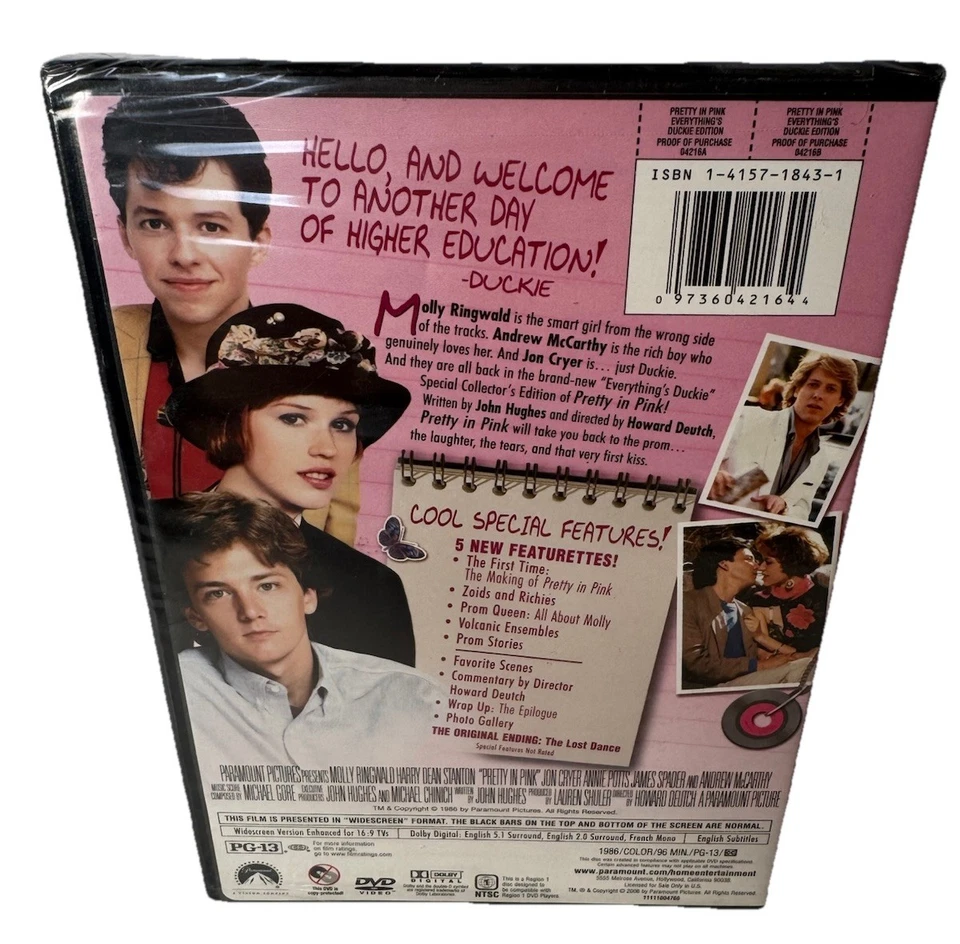 Pretty in Pink Everything’s Duckie Edition DVD 2006 NEW SEALED - Image 2 of 2