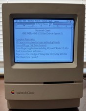 Apple Macintosh Classic M0420 Fully Restored Vintage Mac Computer New Capacitors
