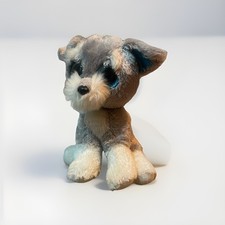 Ty Beanie Boos WHISKERS The Grey Dog Puppy Glitter Eyes 6" Beanbag Plush Toy
