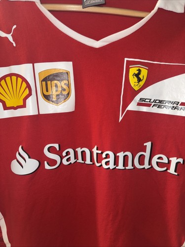 Puma & Scuderia Ferrari Polo T-Shirt Santander Pirelli Racing UPS F1 Gr. XL - Bild 3 von 9