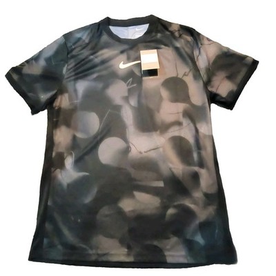 Nike Academy Herren Slim Fit T-Shirt Schwarz Print Allover Size. XL