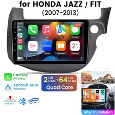 For Honda JAZZ/FIT 2007-2013 Android 15 Car Stereo Radio GPS Navi CarPlay 64GB