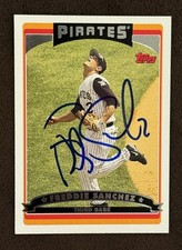 FREDDY SANCHEZ 2006 Topps Hard Signed On Card Auto Pittsburgh Pirates Card #PIT7