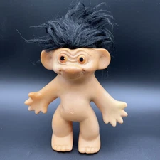 Rare 1960s Neanderthal Man Troll Doll Black Hair